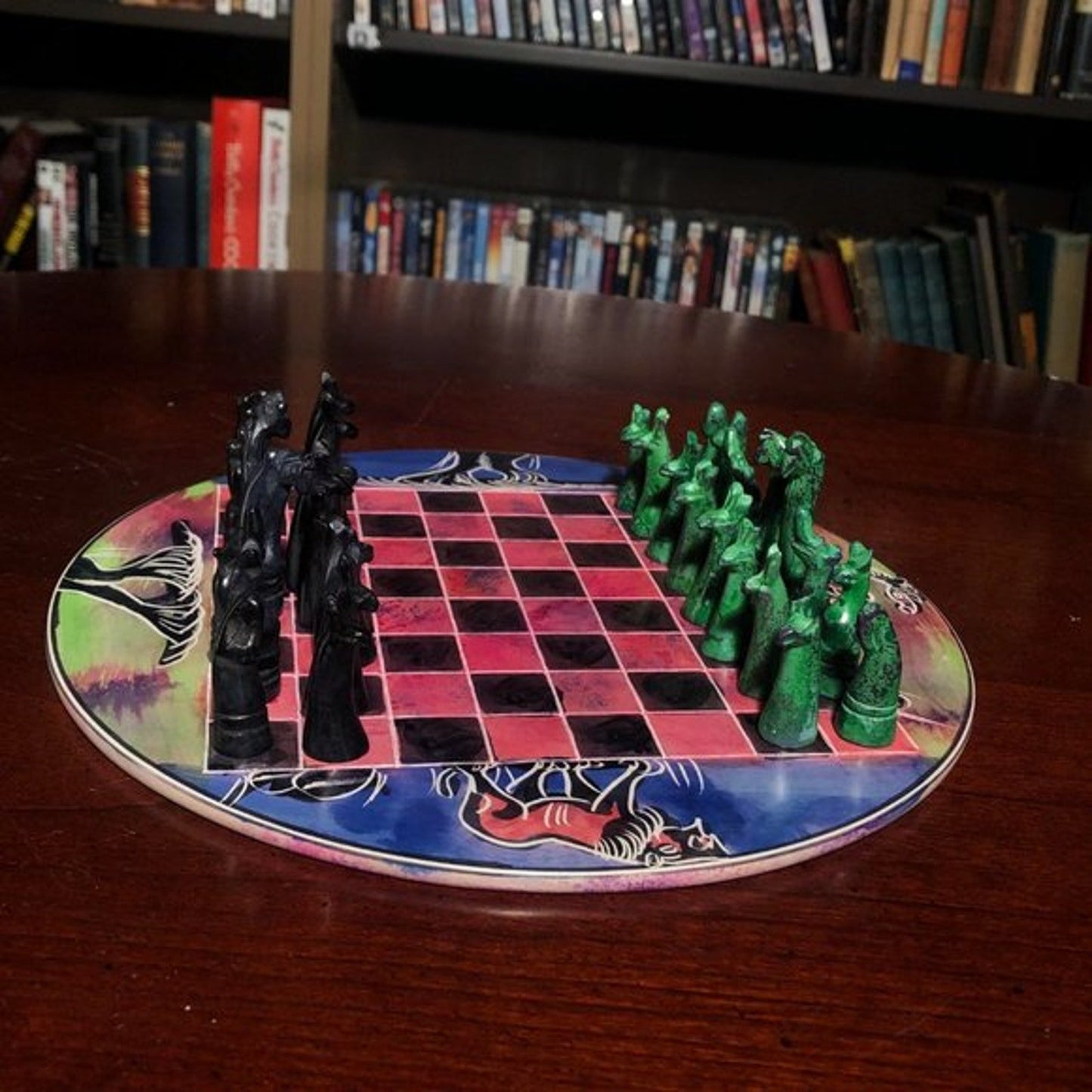 African Vintage Chess Set - Kenyan Chess Board