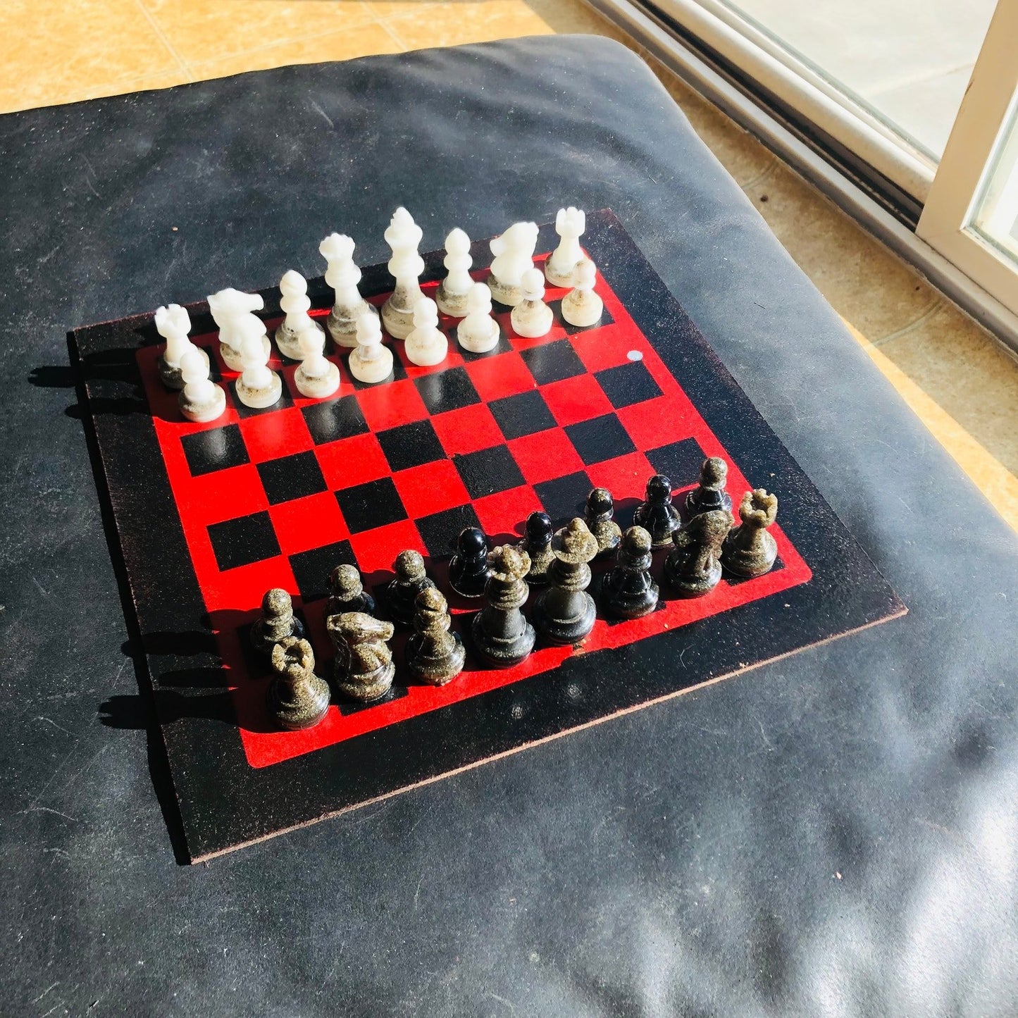 Chess Set - Red & Black