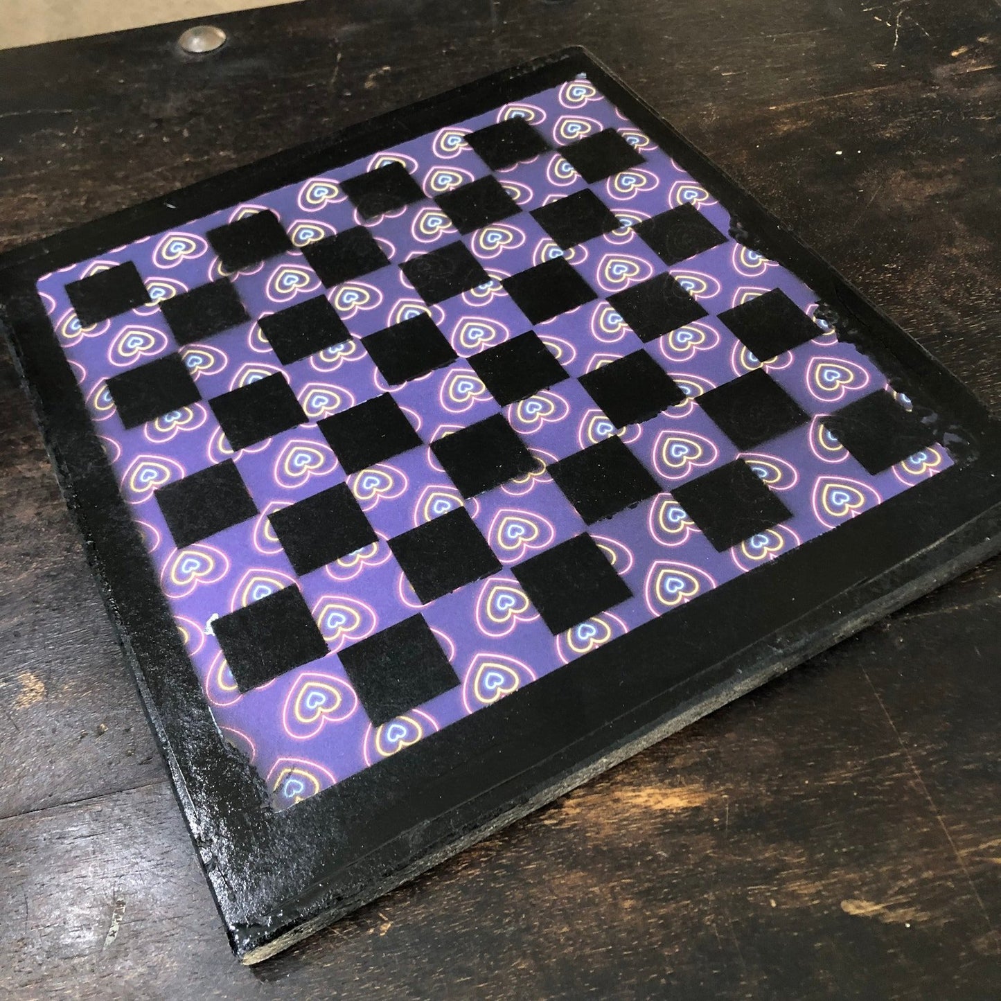 Scrapbook Chess Set - Neon Hearts