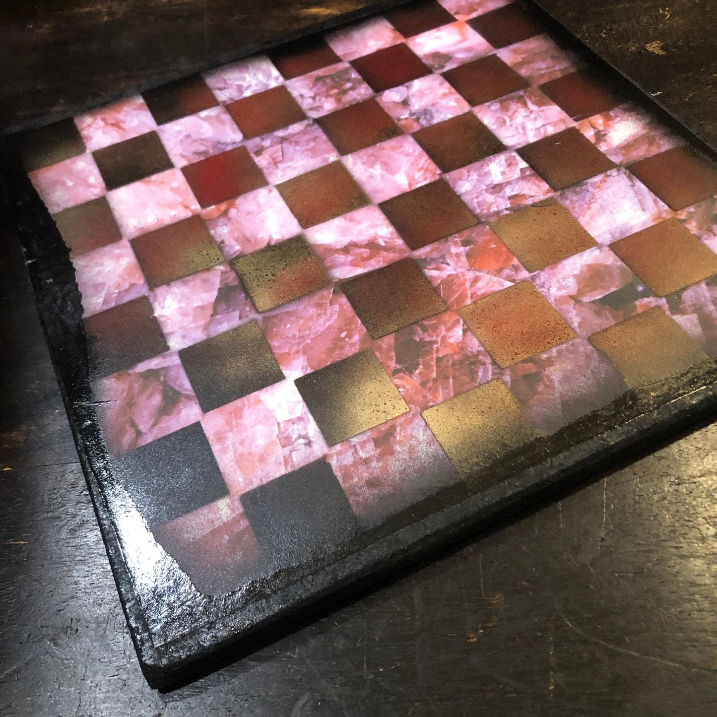 Scrapbook Chess Set - Pink Crystal