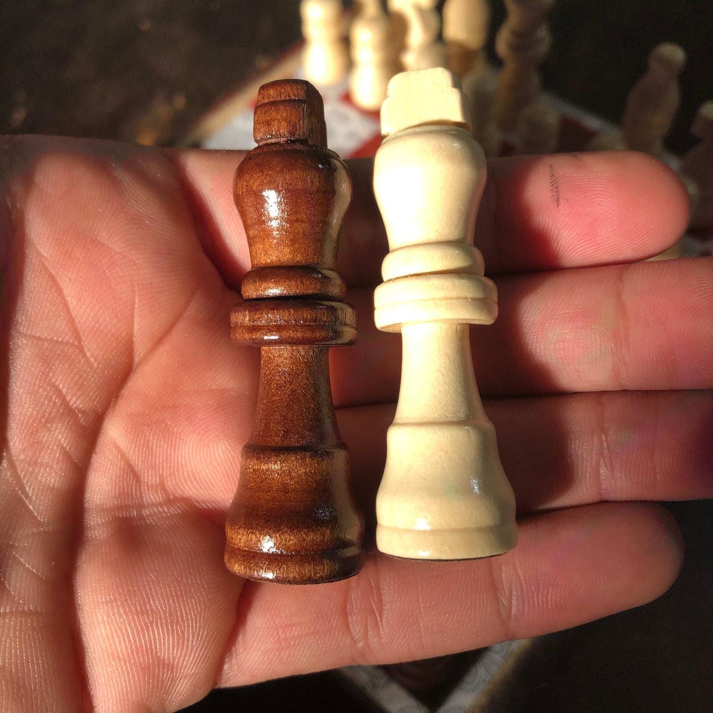 Scrapbook Chess Set - Red & Black