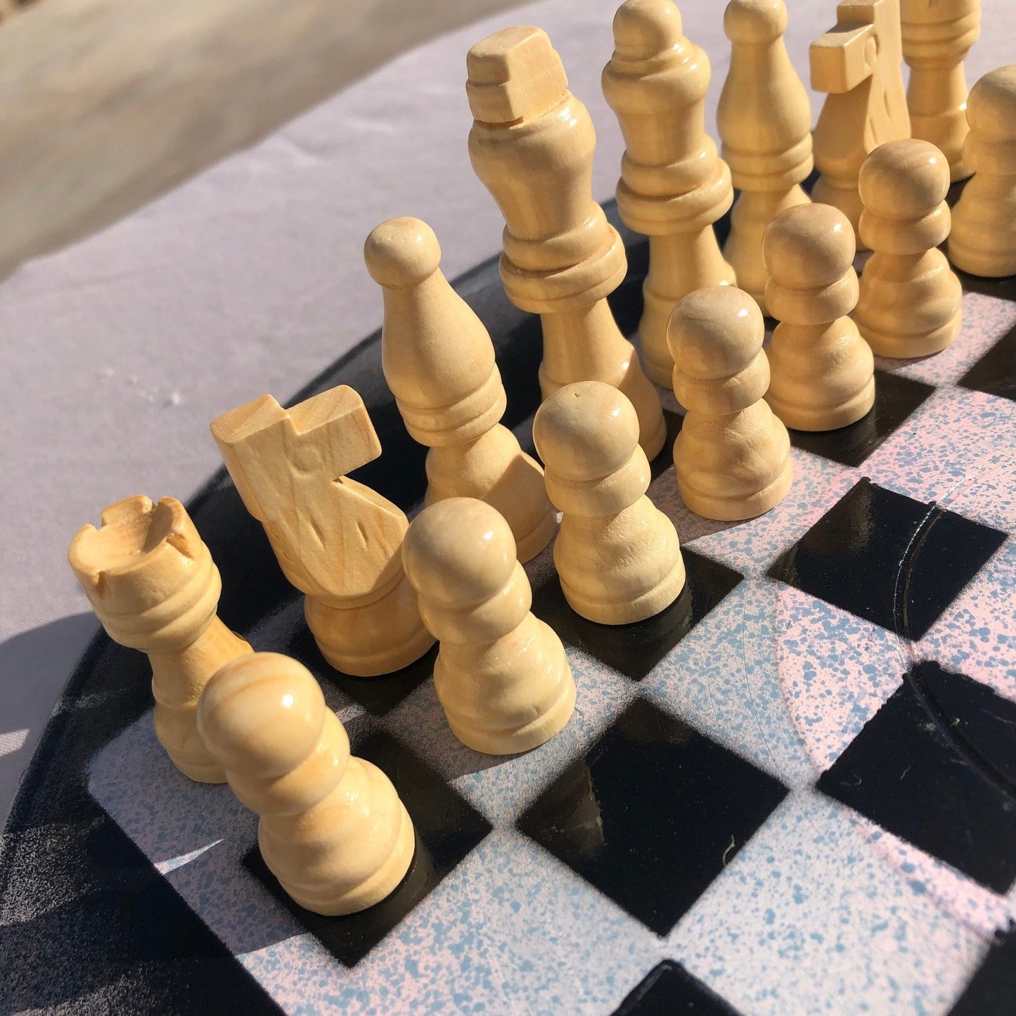 Vinyl Chess Set - Speckled Drizzle