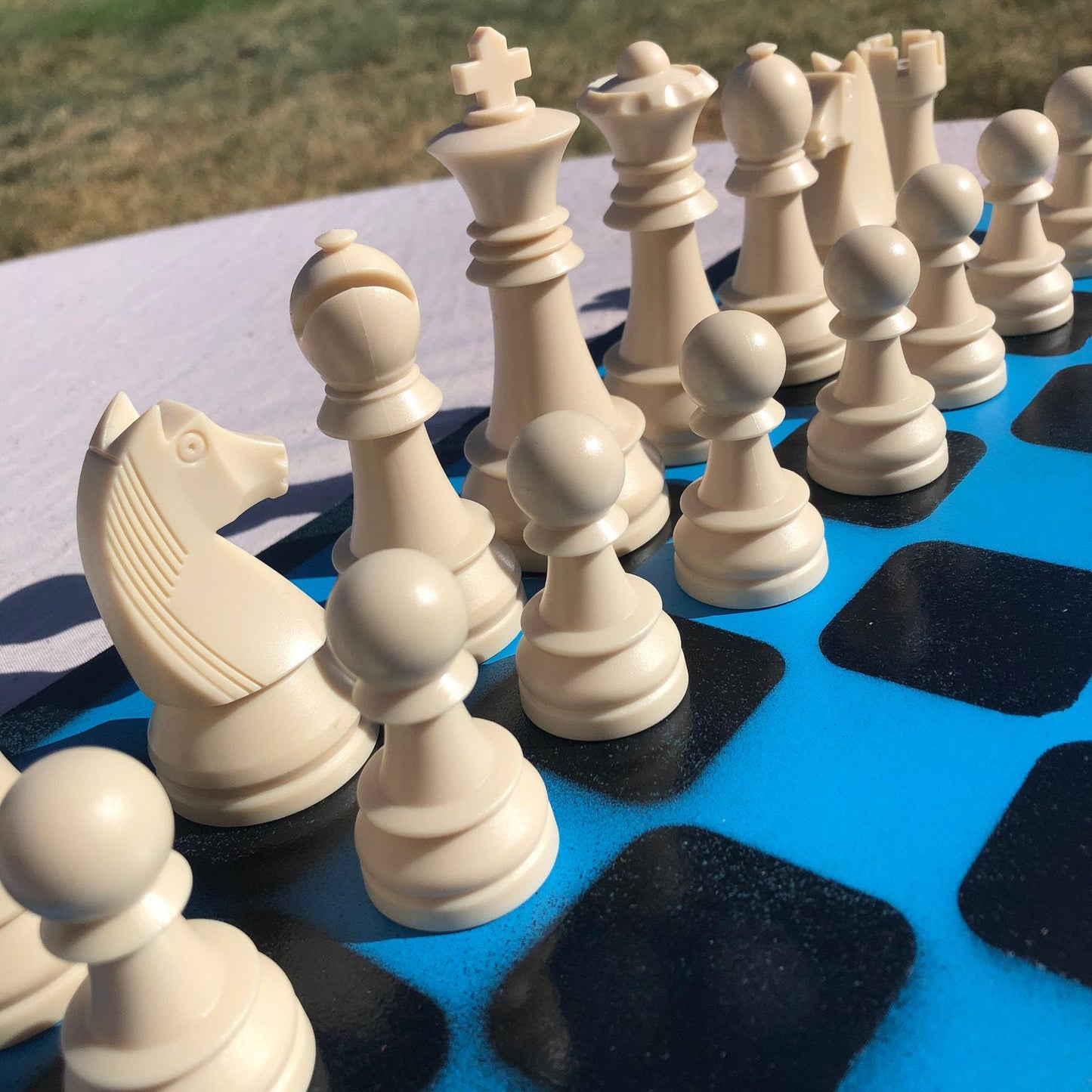 Large Chess Set - Pool Blue