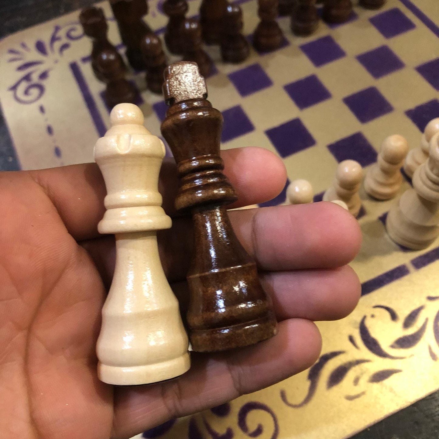 Chess Set - Bland Purple Gold