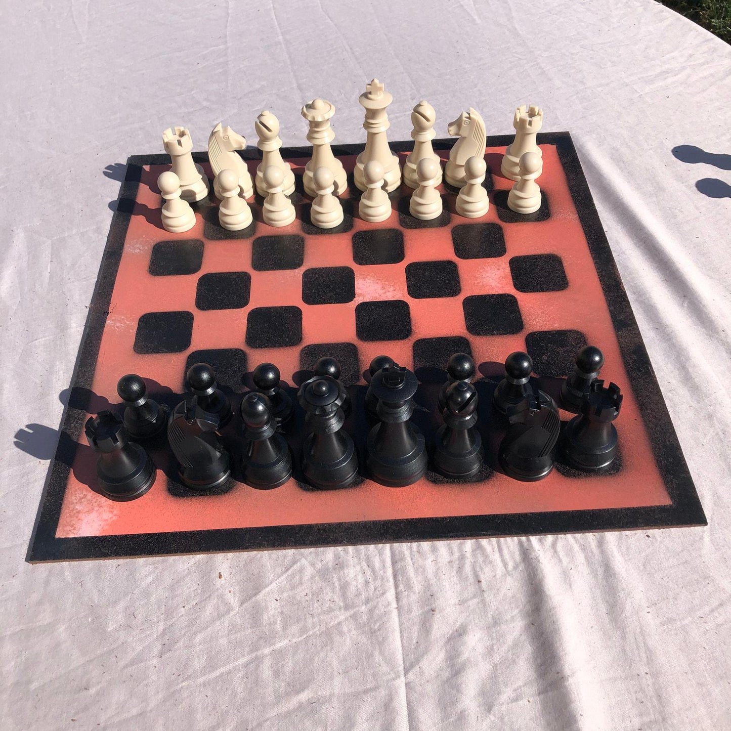 Large Chess Set - Peach Cream