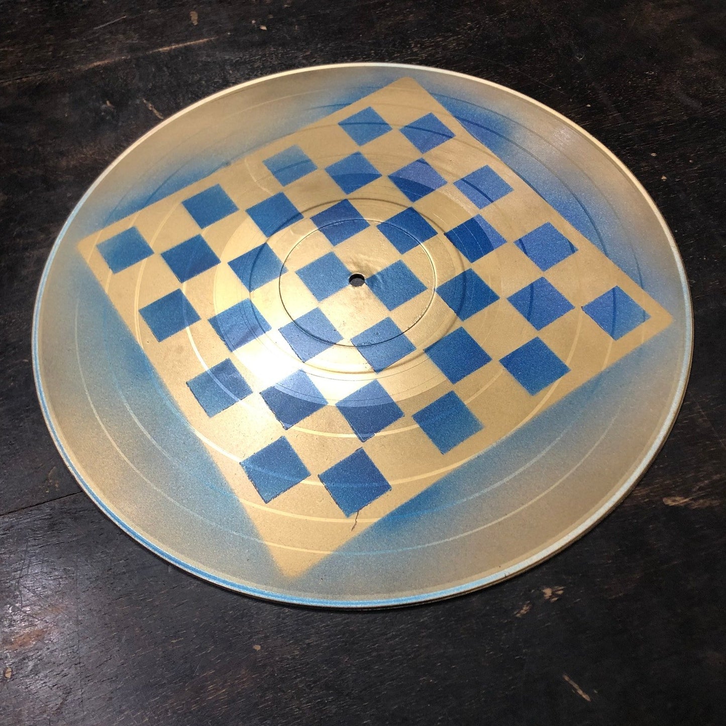 Vinyl Chess Set - Blue & Gold