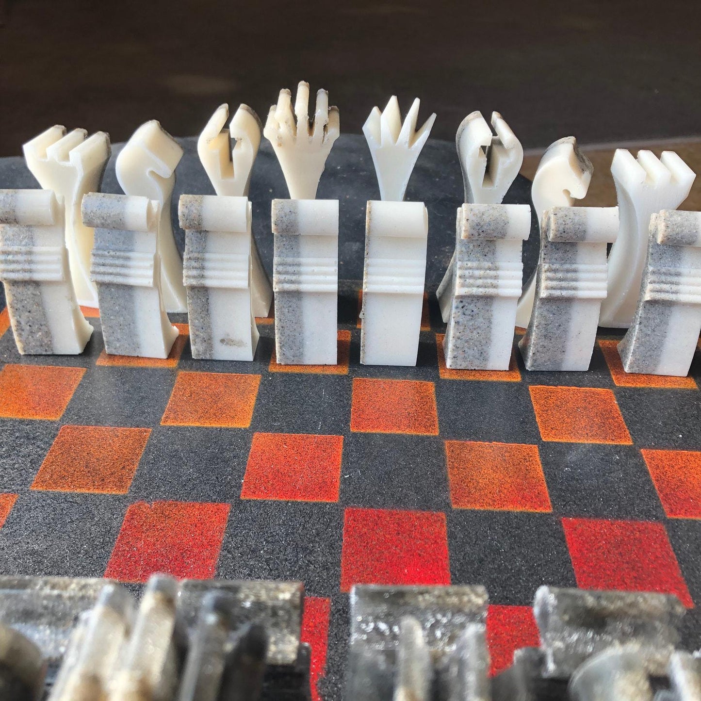 Chess Set - Fire Red Deluxe