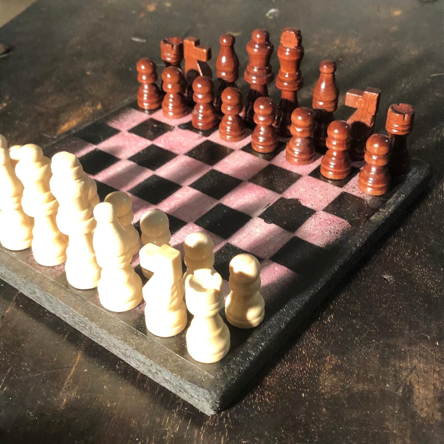 Scrapbook Chess Set - Vintage Pink