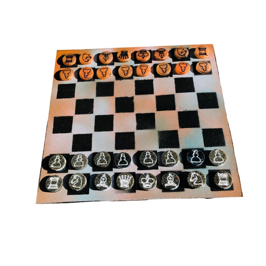 Chess Set - Orange Cream