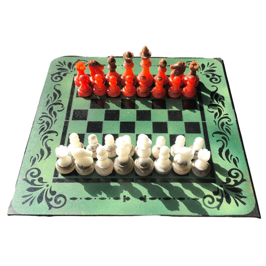 Chess Set - Emerald Green Royal