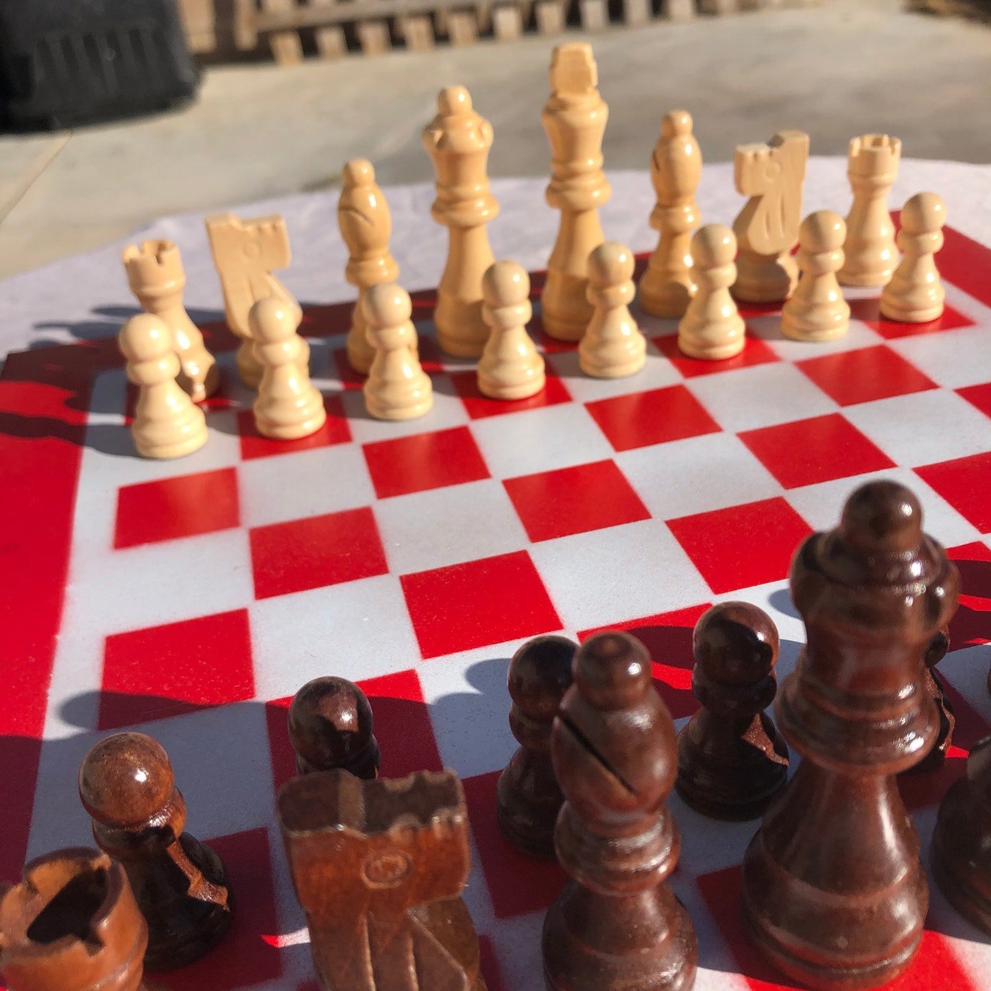 Chess Set - Red & White