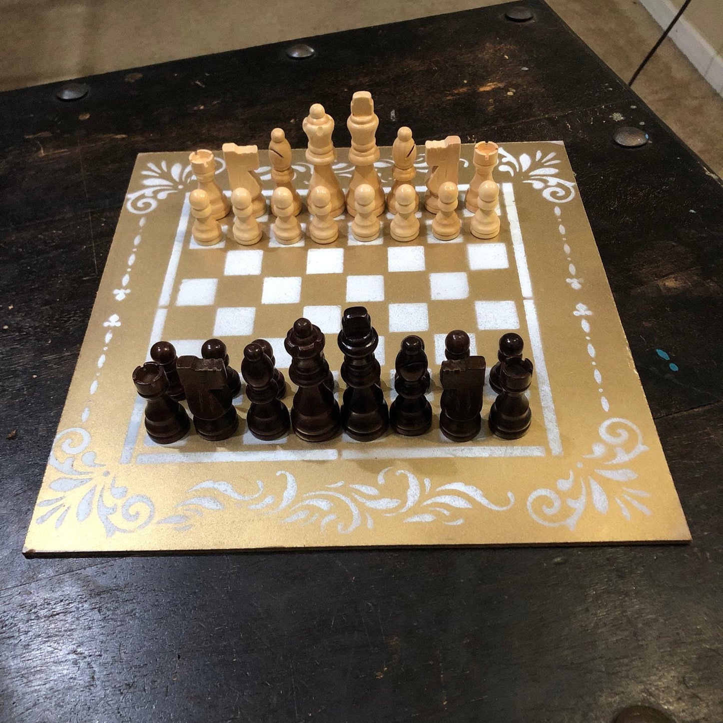 Chess Set - White & Gold