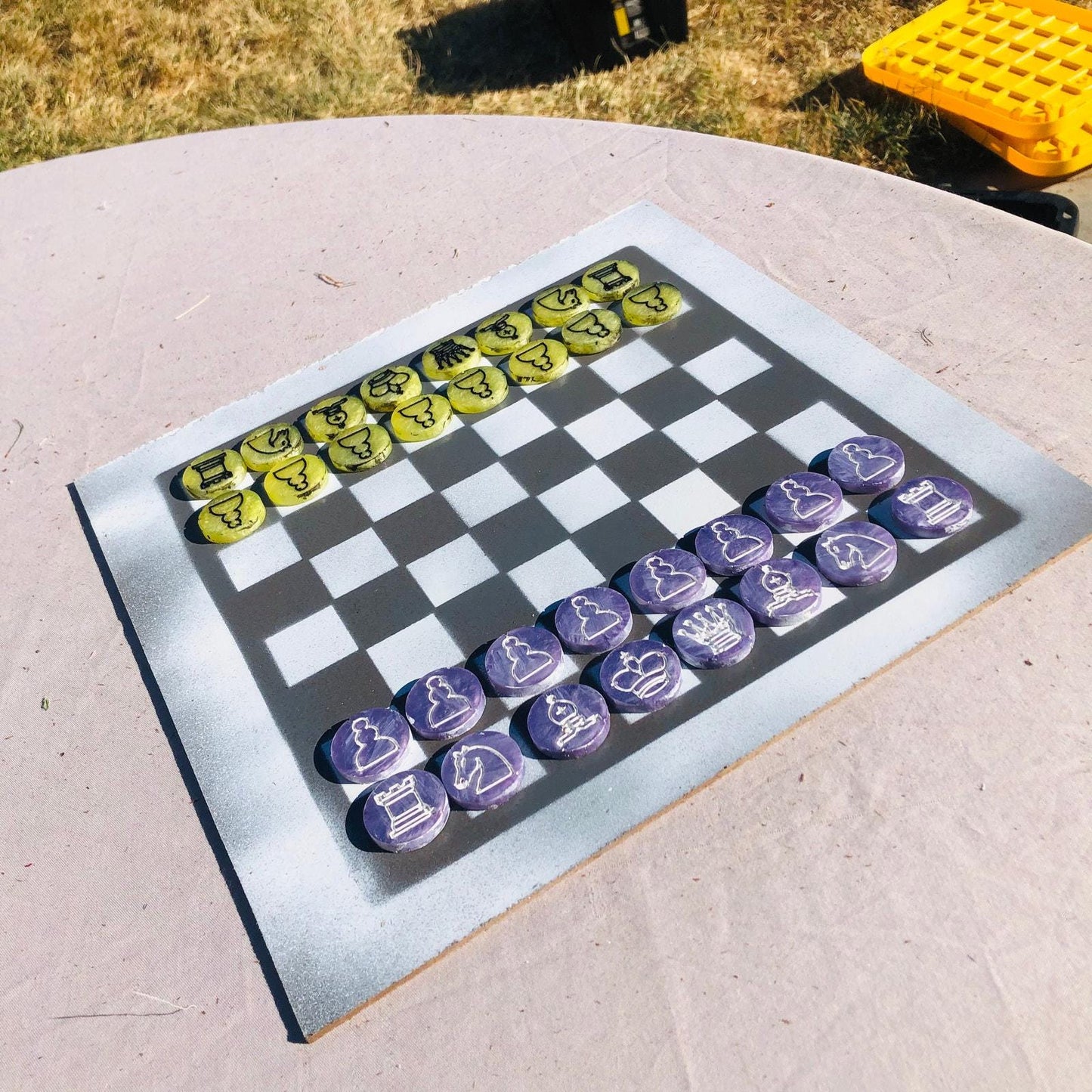 Chess Set - Purple Yellow