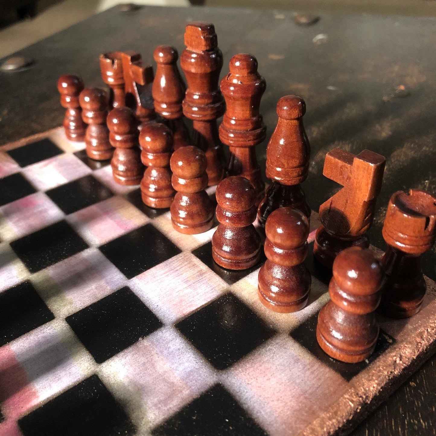 Scrapbook Chess Set - Faded Bronze