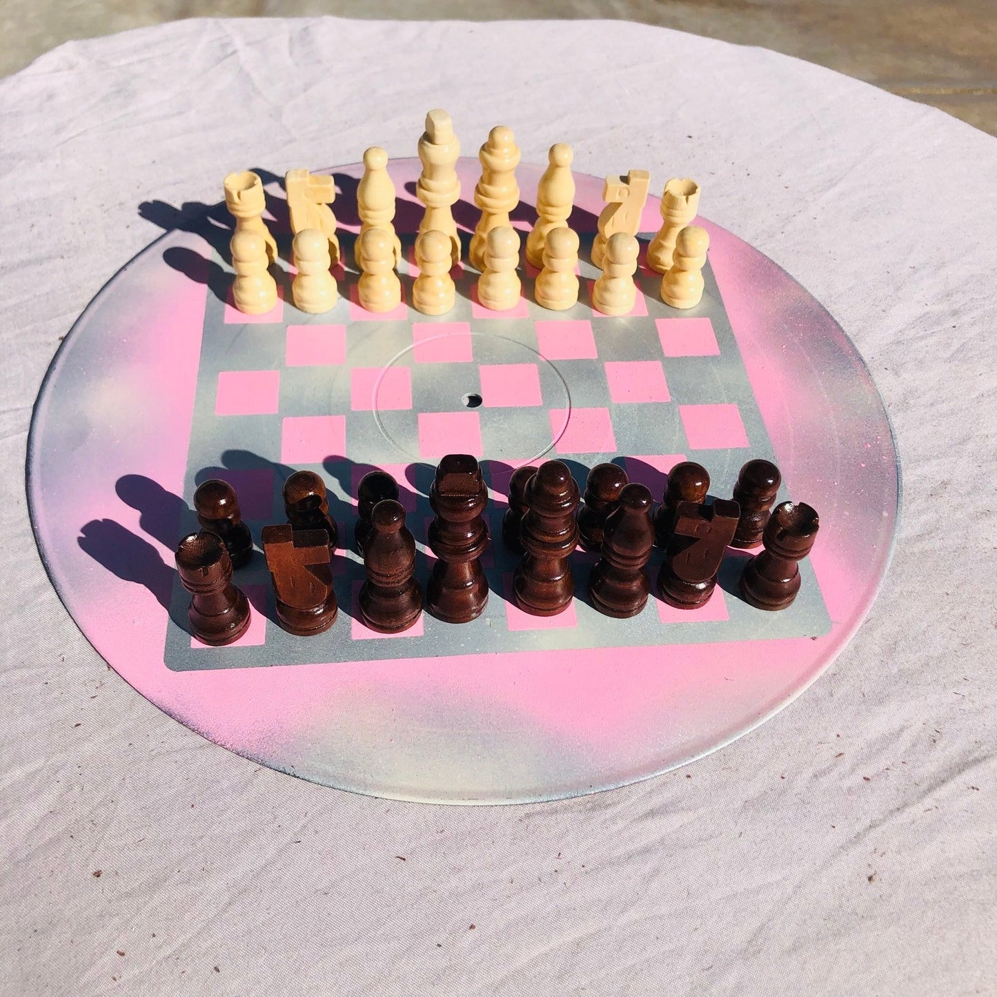 Vinyl Chess Set - Lemonade Pink