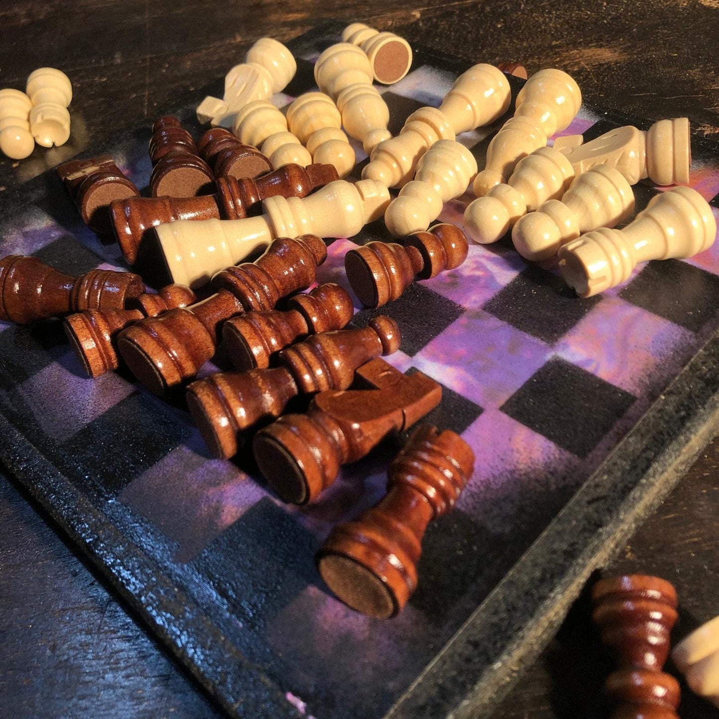 Scrapbook Chess Set - Purple Space