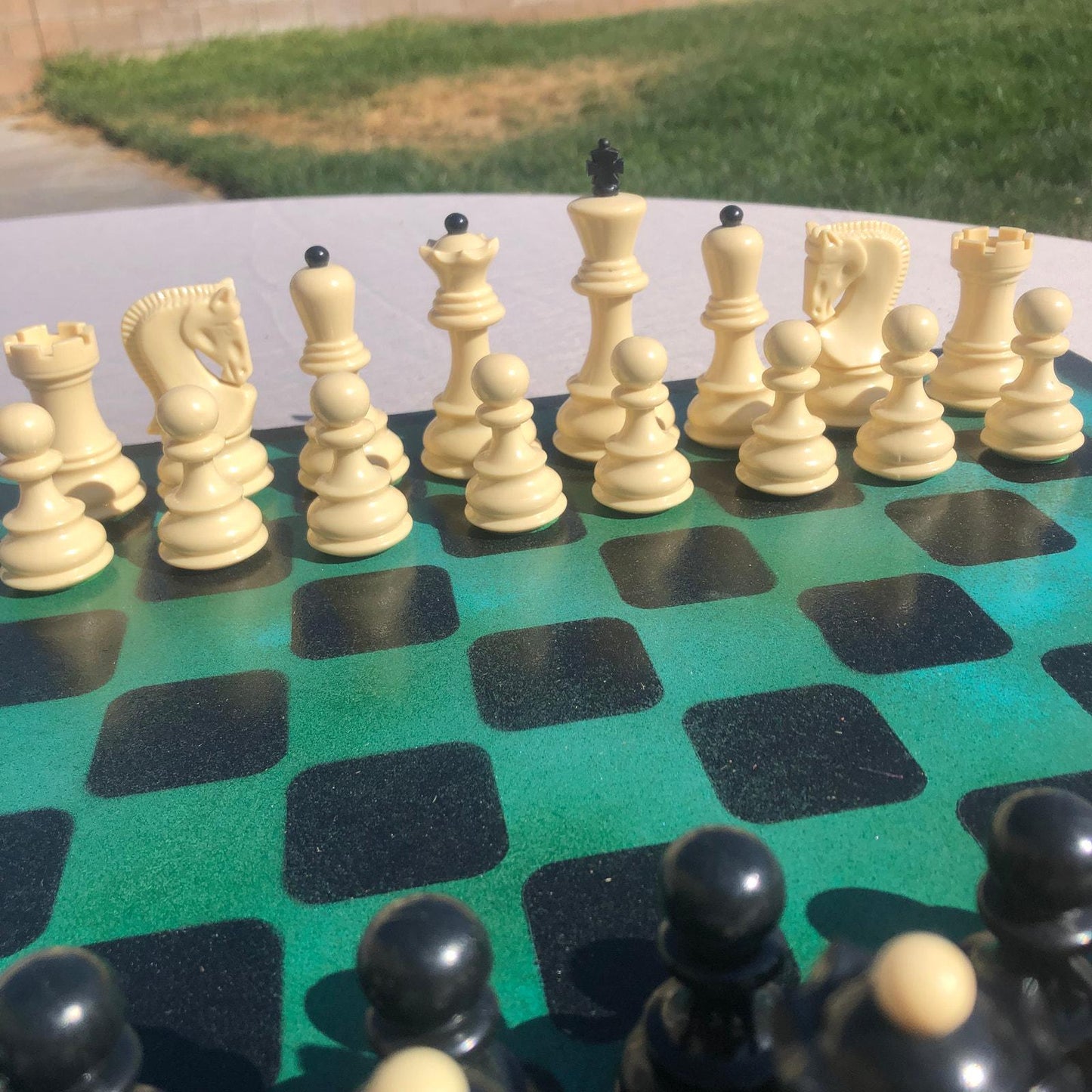 Large Chess Set - Dark Green