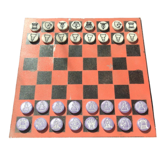 Chess Set - Purple Peach