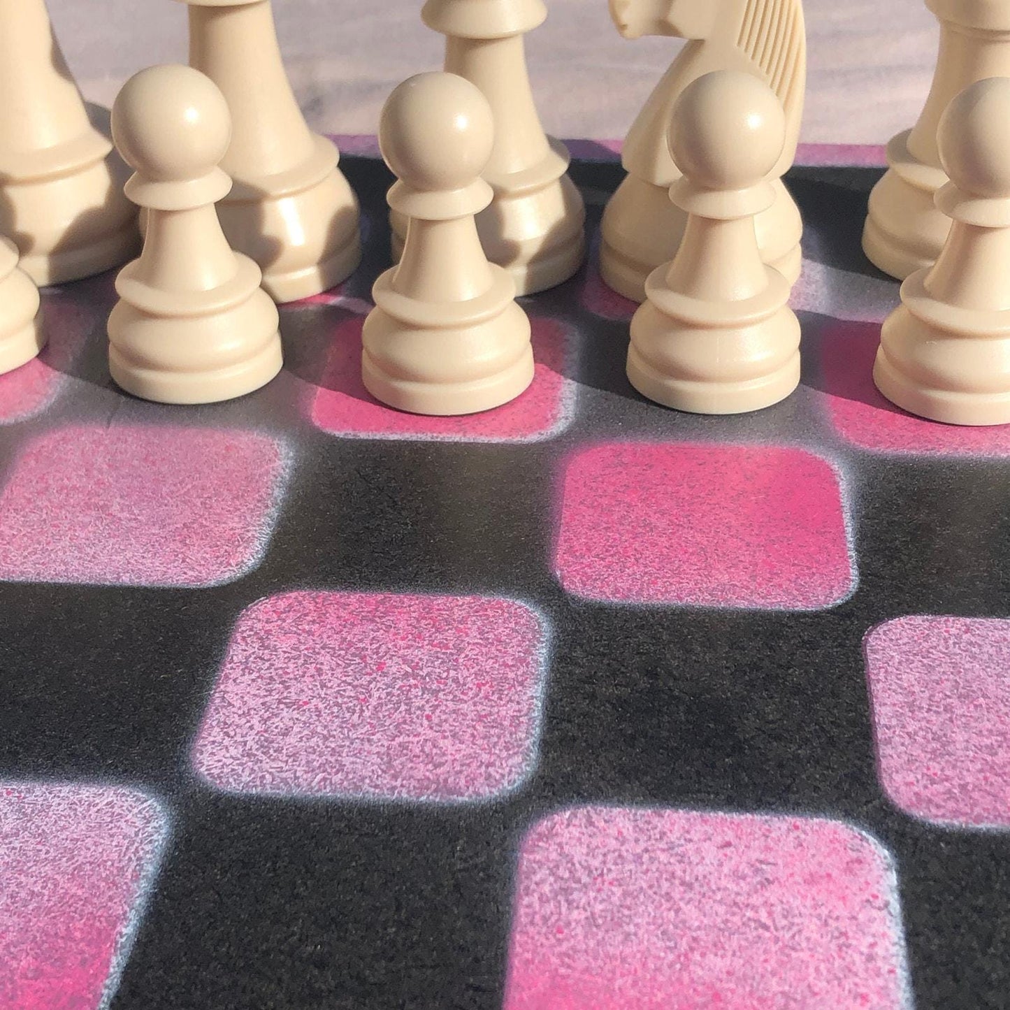 Large Chess Set - Pink & Black