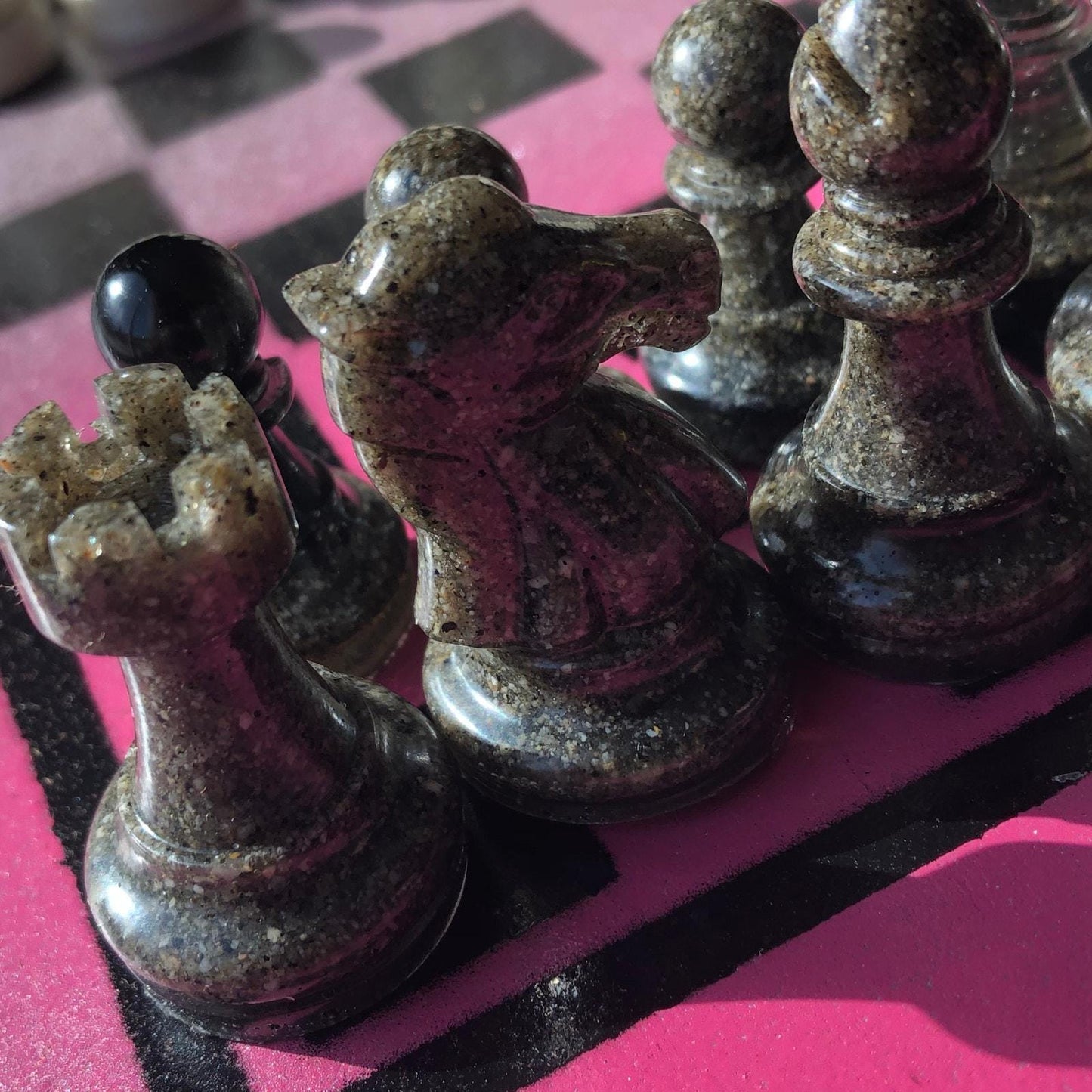 Chess Set - Pink & White Royal