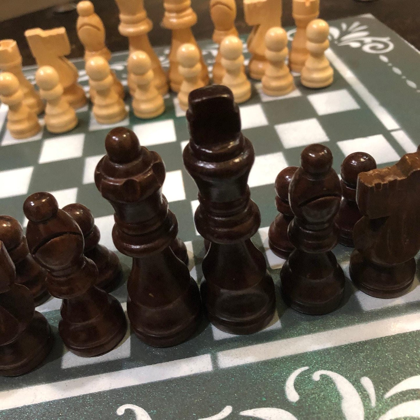 Chess Set - Dirty Green