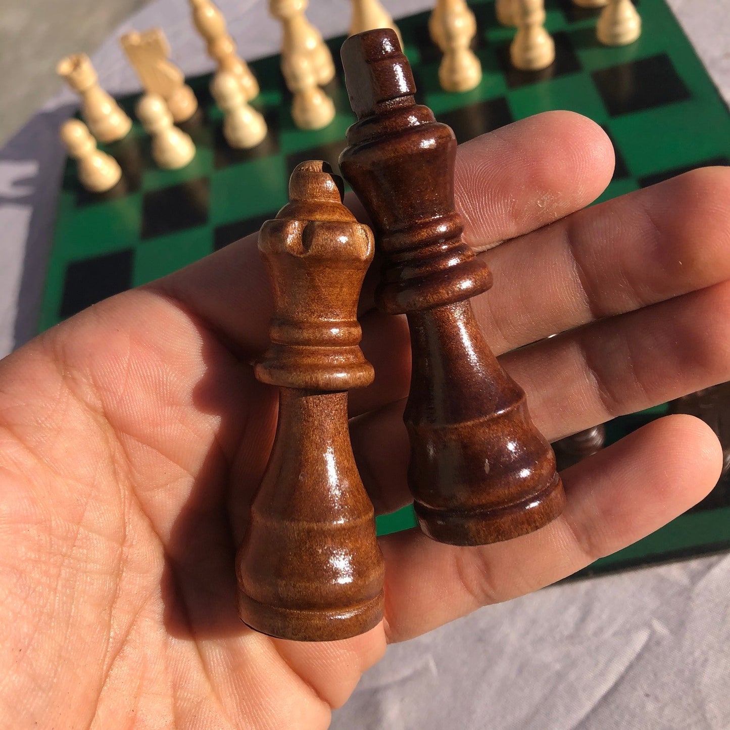 Chess Set - Green & Black