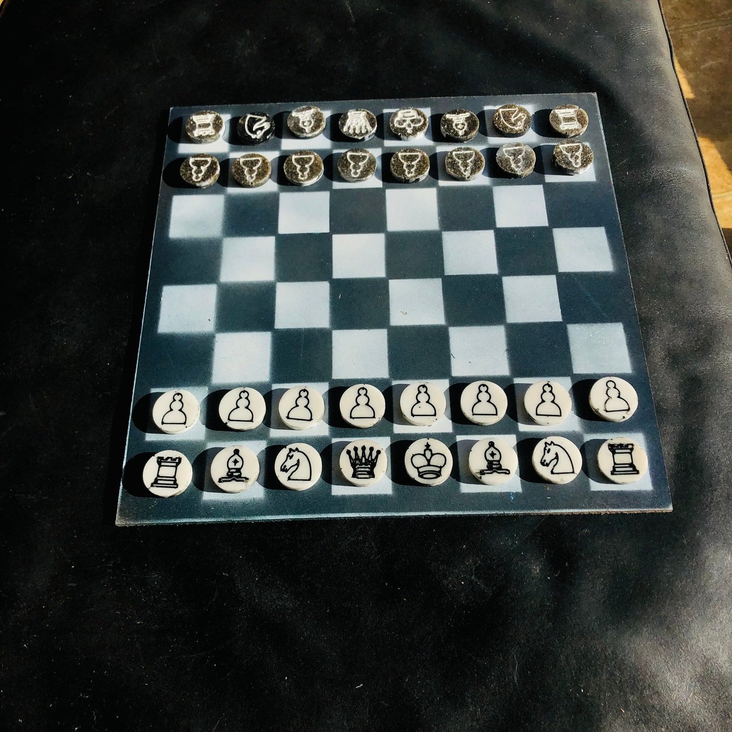 Chess Set - Grayish Blue