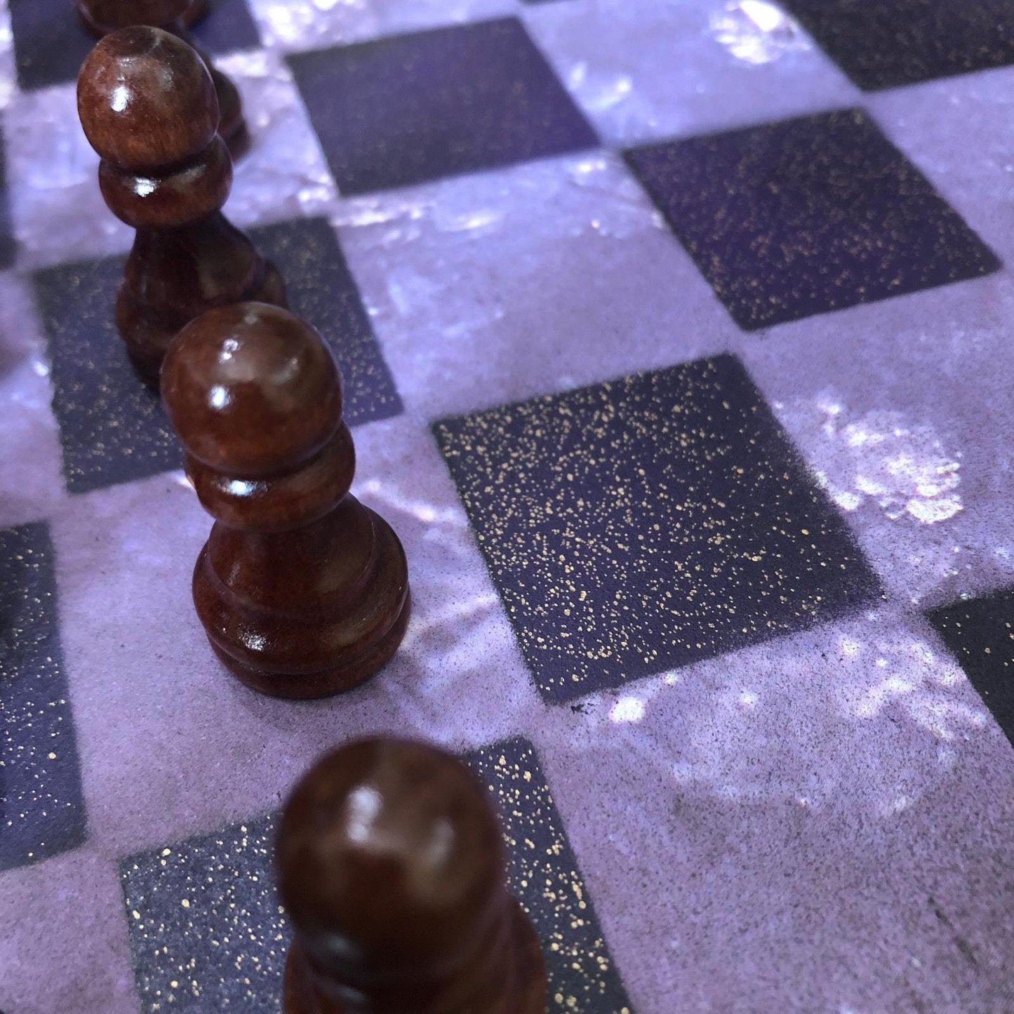 Scrapbook Chess Set - Purple Crystal