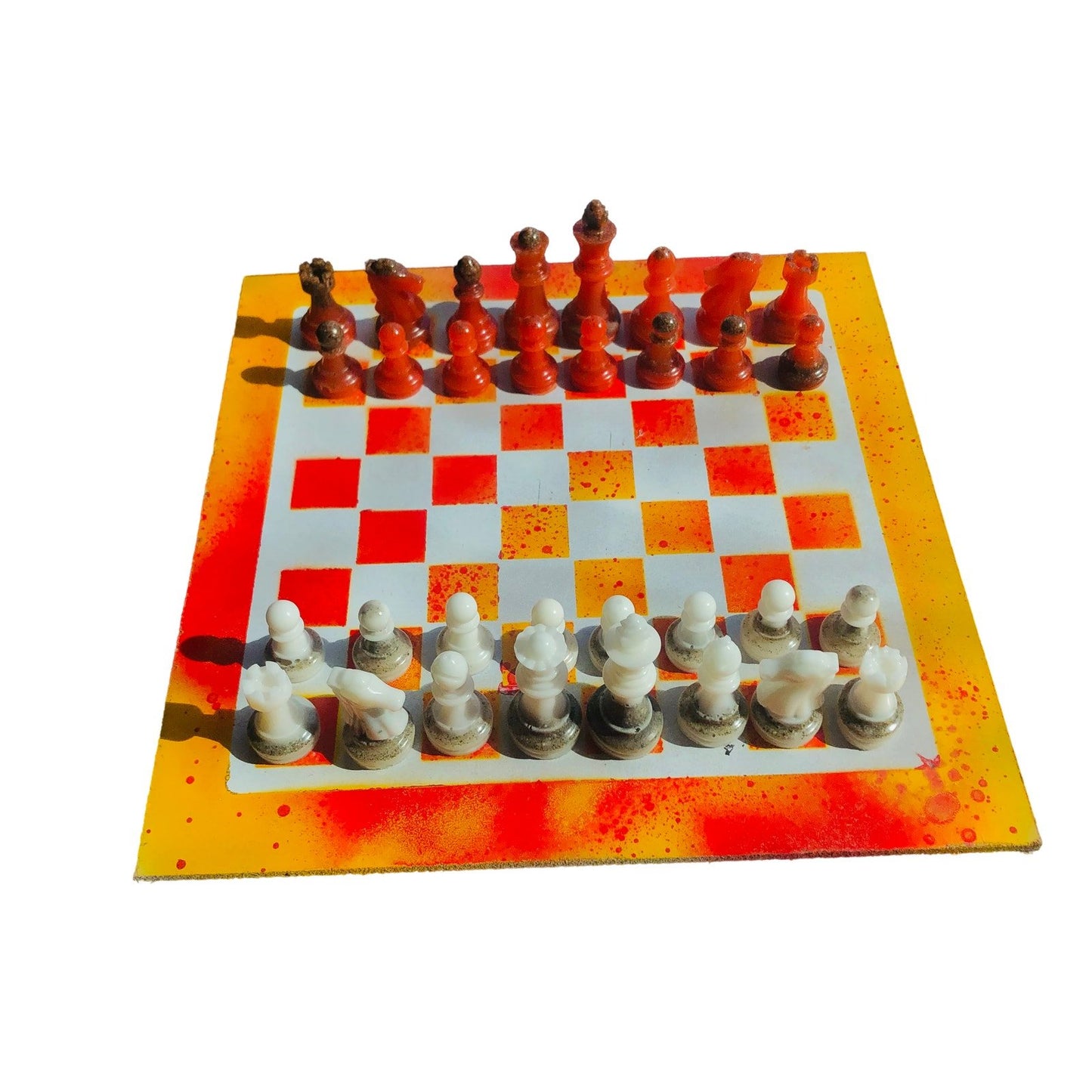 Chess Set - Fire Red Deluxe