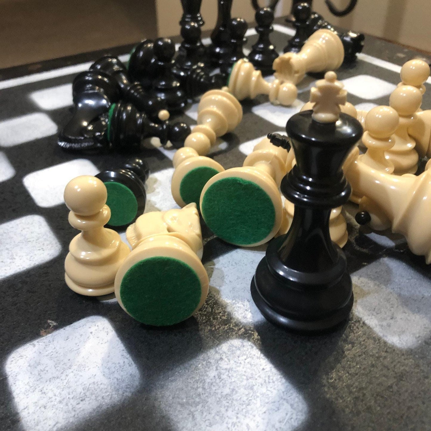 Large Chess Set - Black & White