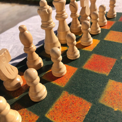 Chess Set - Sunset Green