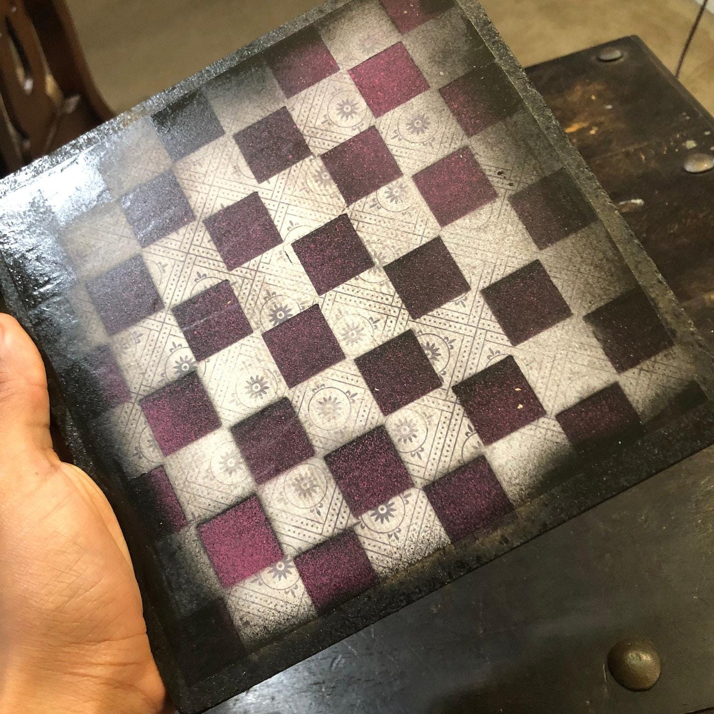 Scrapbook Chess Set - Purple Royal