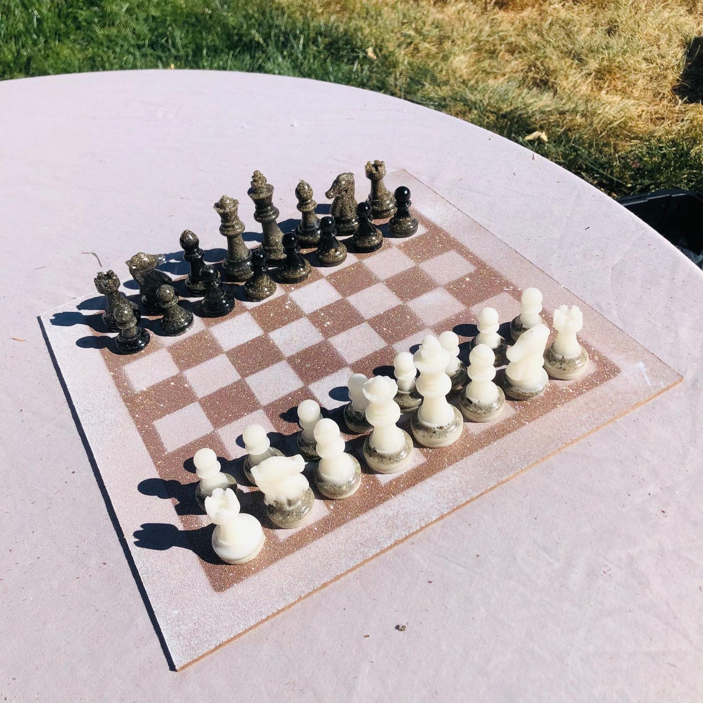 Chess Set - Sparkle Gold