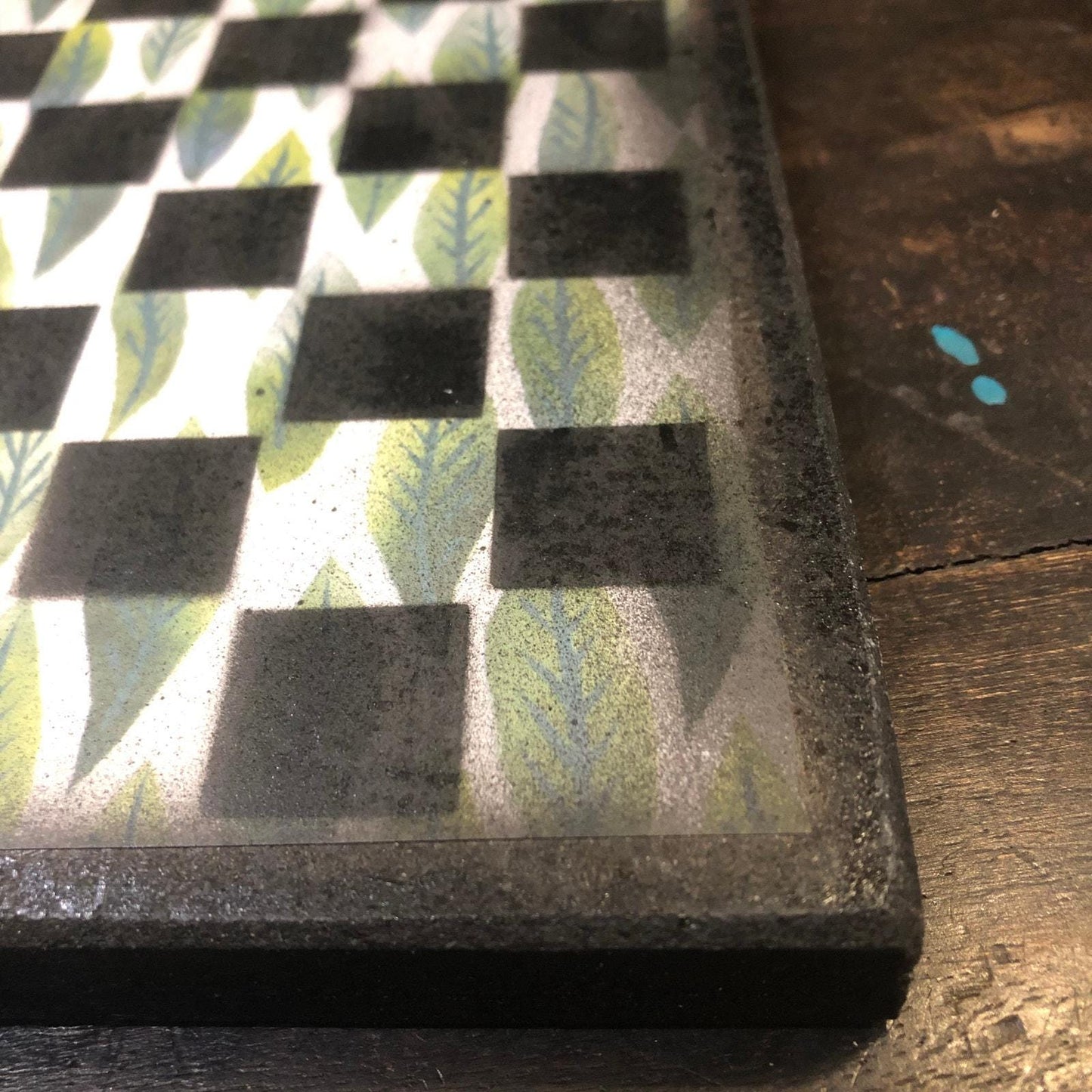 Scrapbook Chess Set - Green Leaf