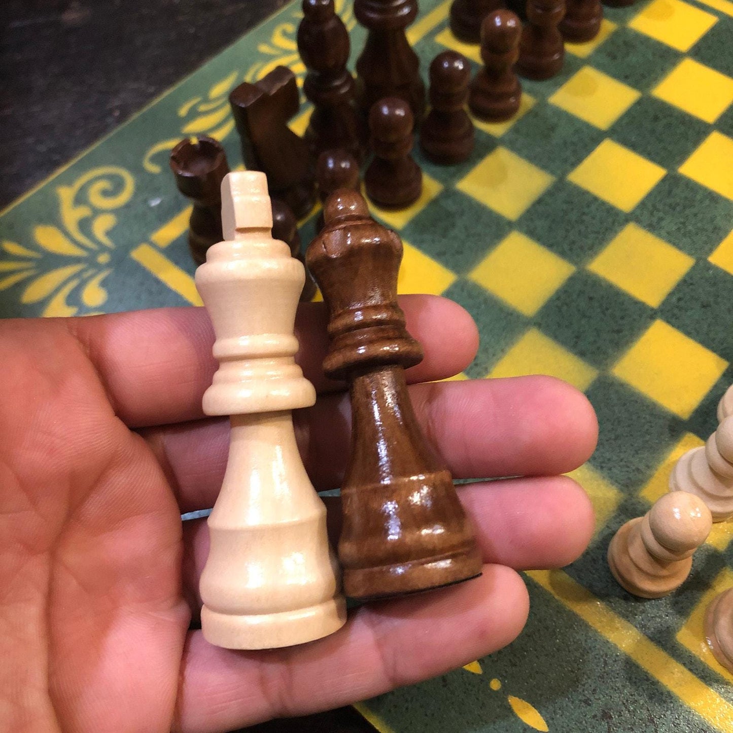 Chess Set - Royal Yellow Green