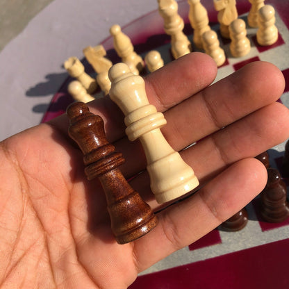 Vinyl Chess Set - Violet Cream