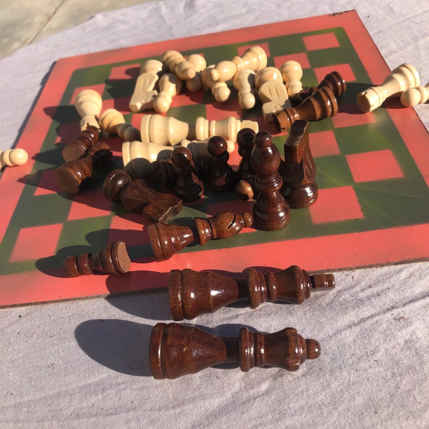 Chess Set - Peach Gold