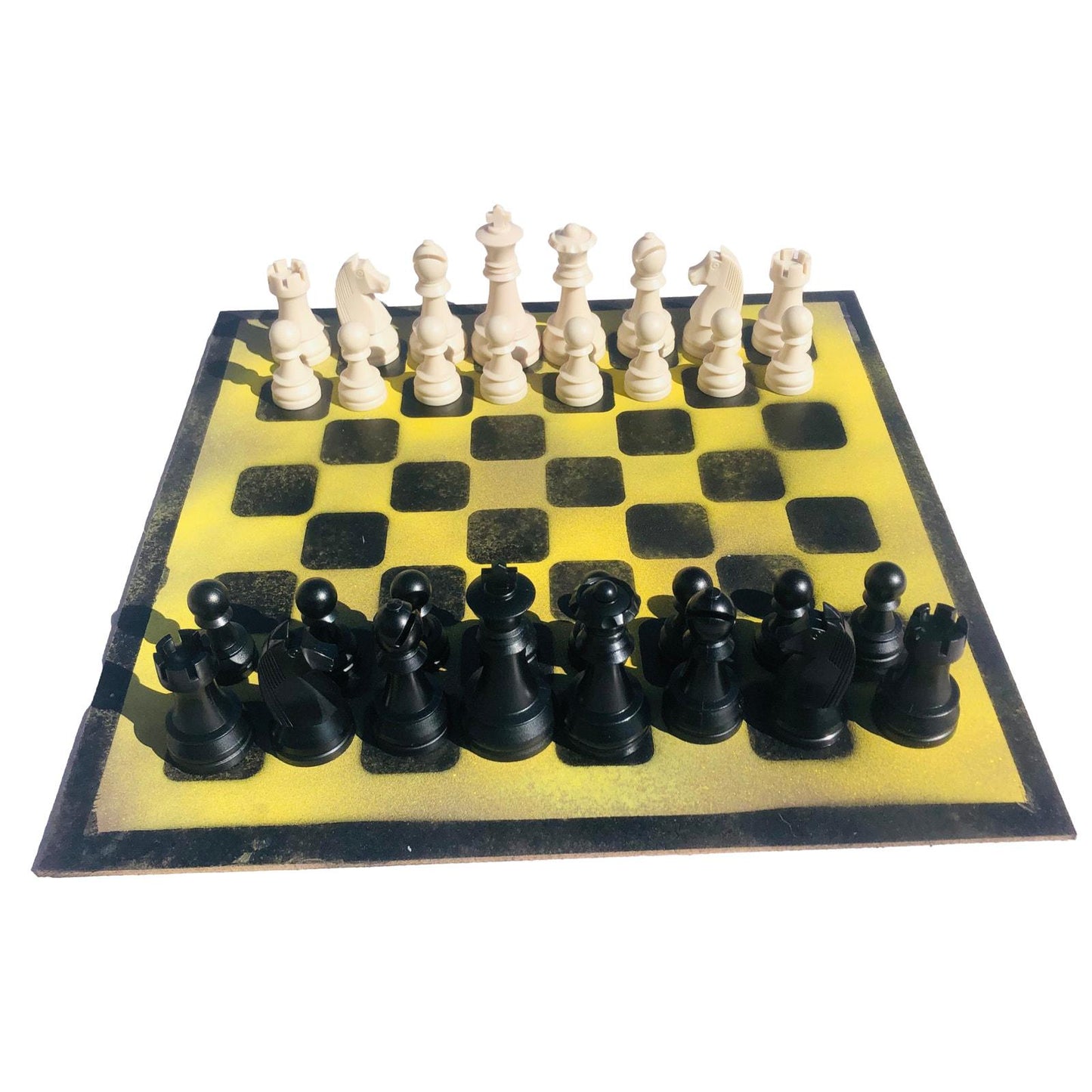 Large Chess Set - Yellow & Black