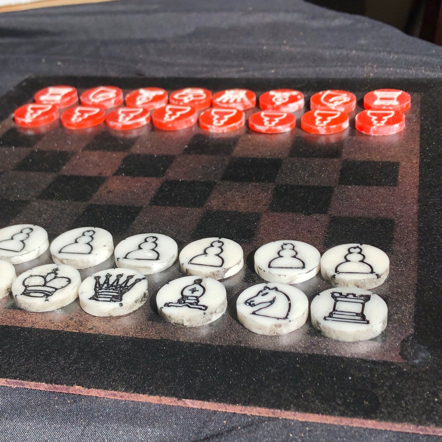 Chess Set - Coal Red Edition