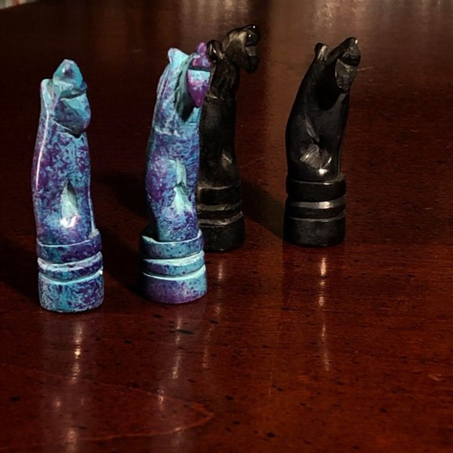 African Vintage Chess Set - Blue Rhino Chess Board