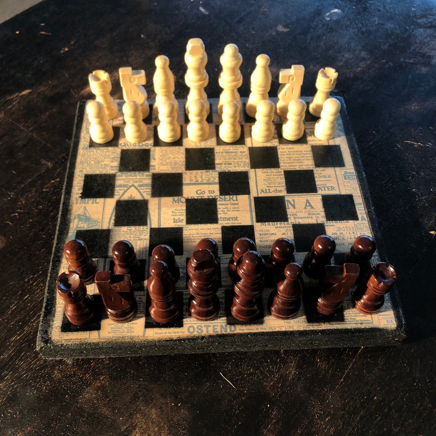 Scrapbook Chess Set - Vintage Style