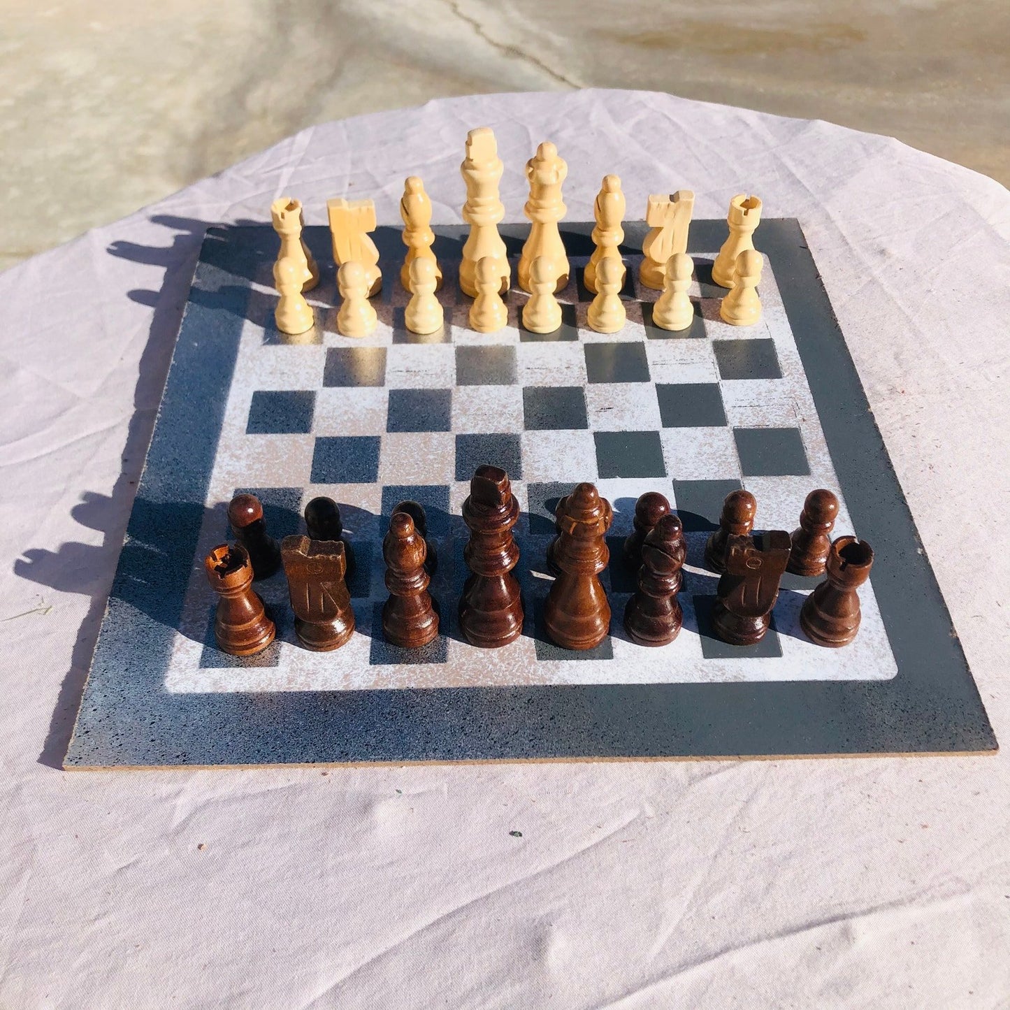 Chess Set - Tattered Gray