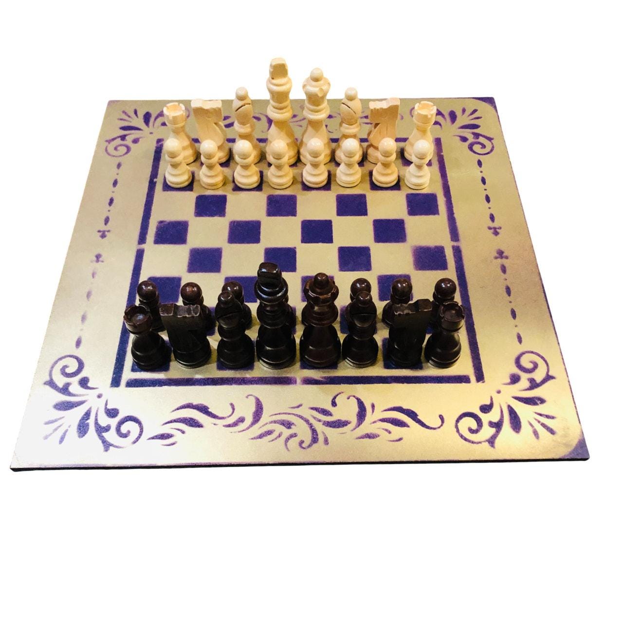 Chess Set - Bland Purple Gold