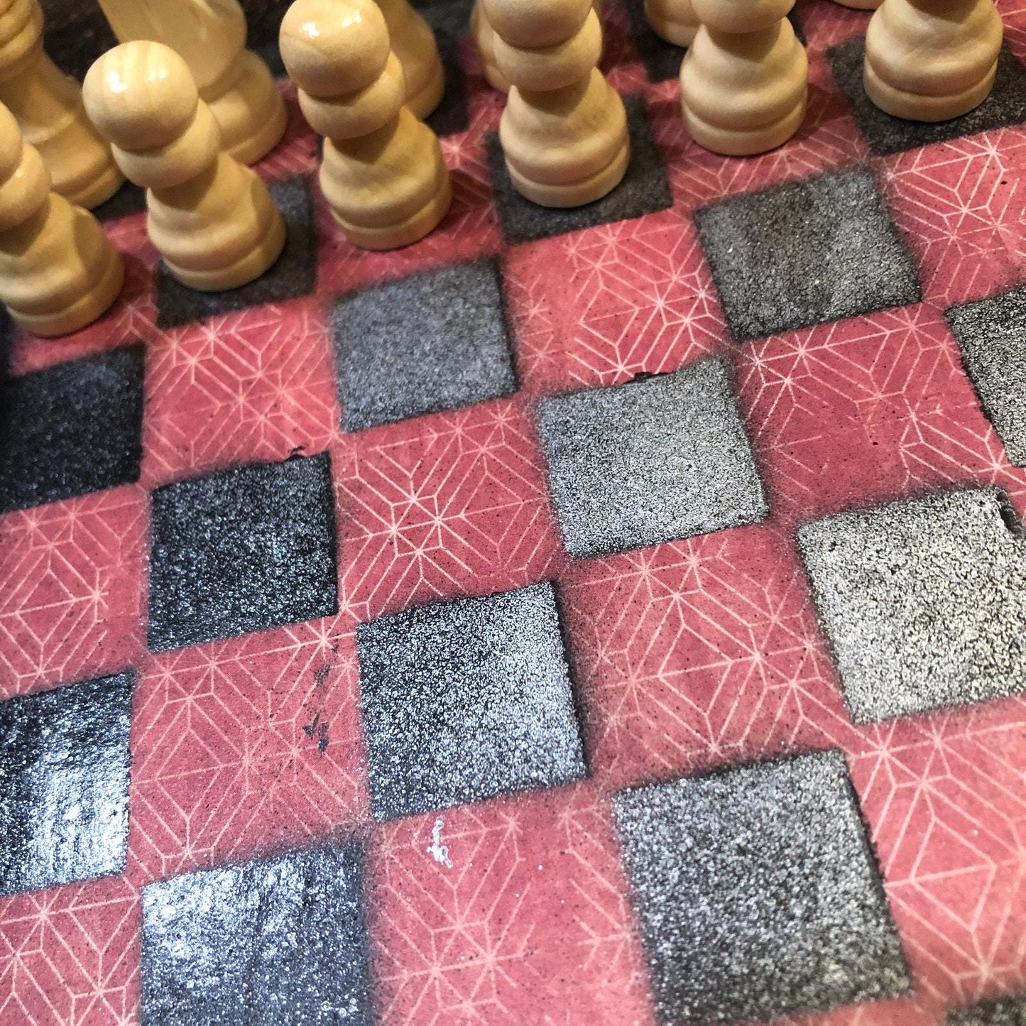 Scrapbook Chess Set - Red Space