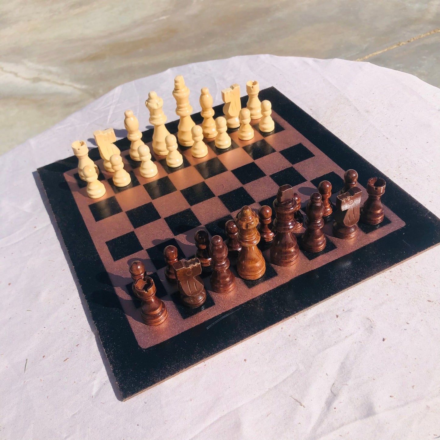 Chess Set - Bronze & Black