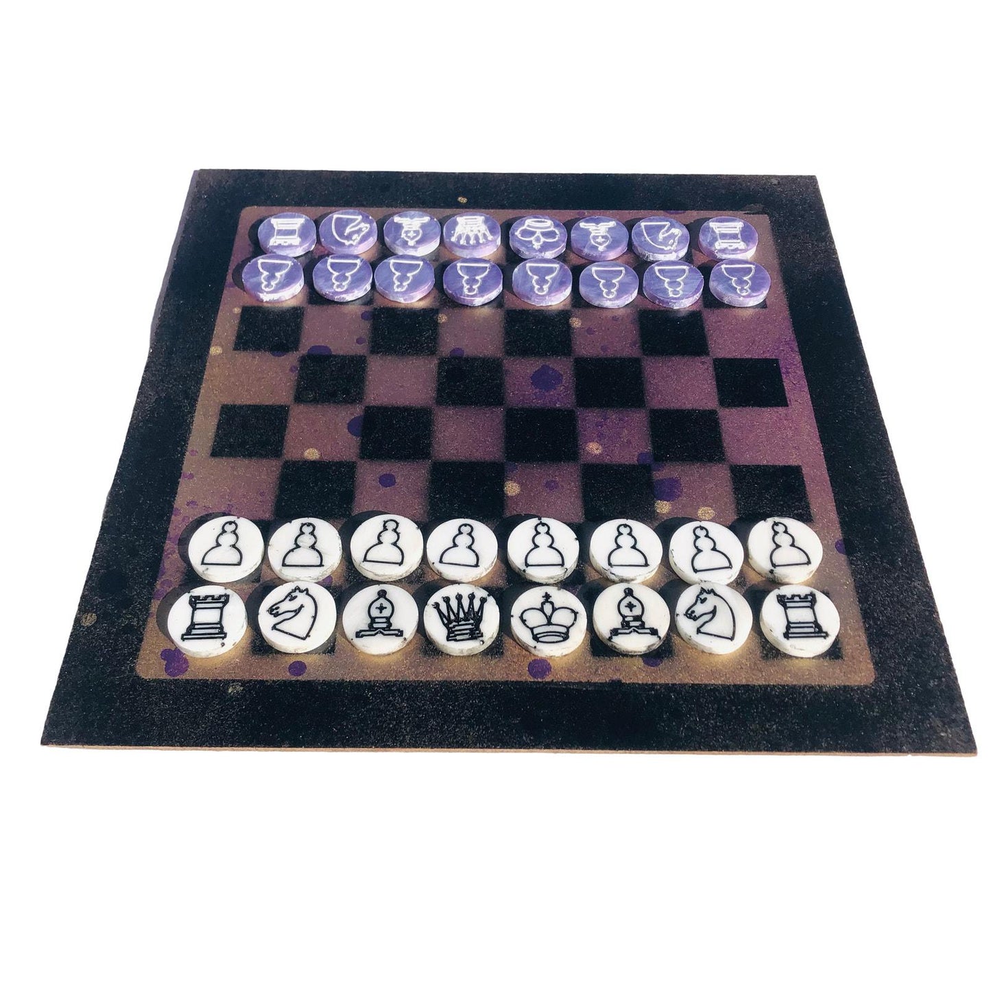 Chess Set - Supreme Golden Purple