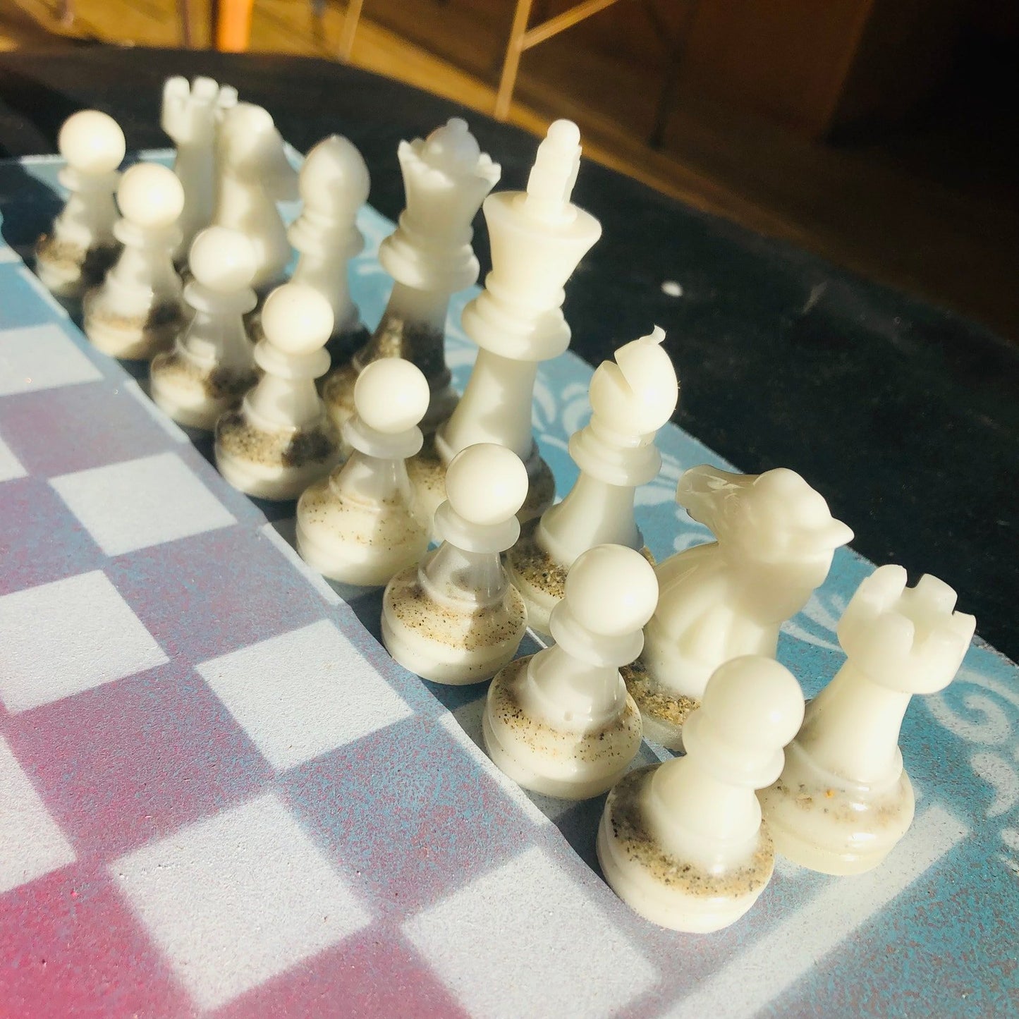 Chess Set - Pink & Blue Royal