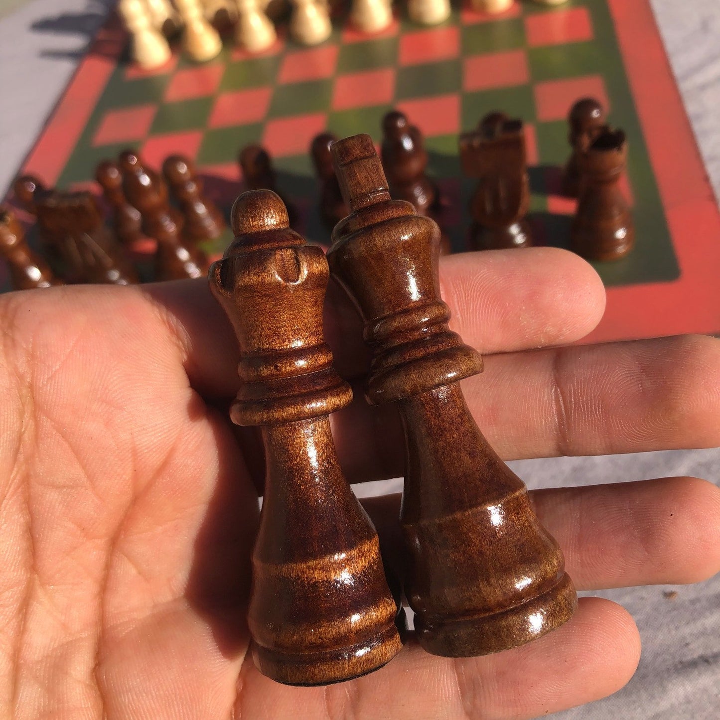 Chess Set - Peach Gold