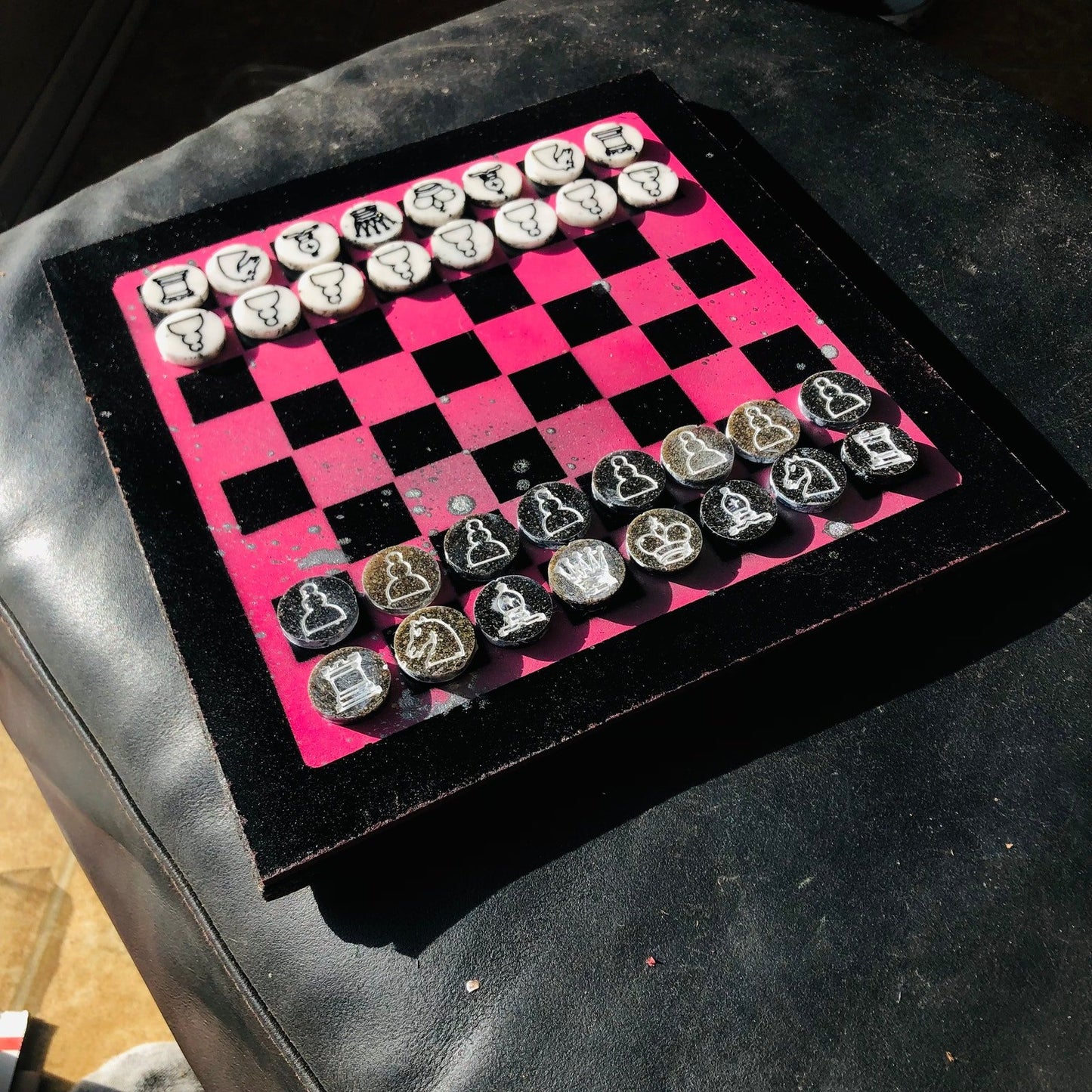 Chess Set - Speckled Pink