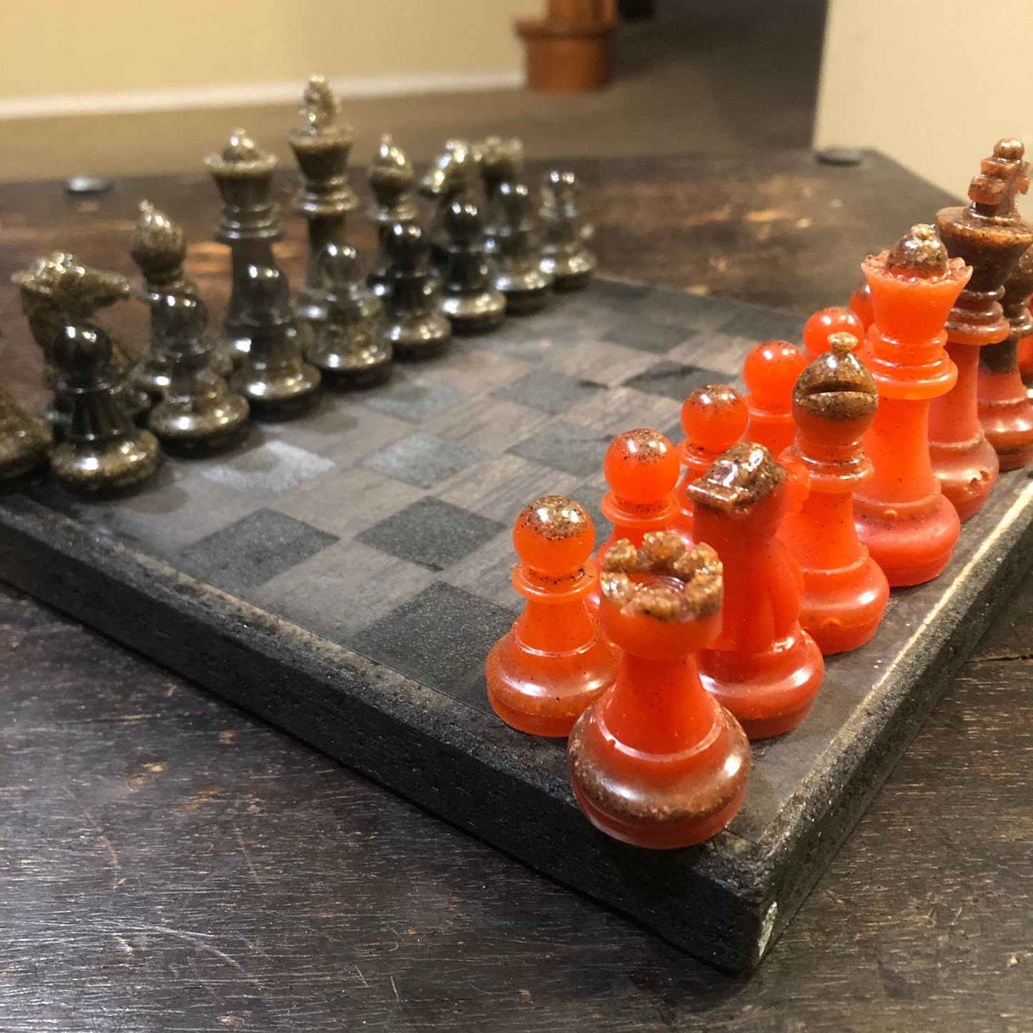 Scrapbook Chess Set - Stealth Black Red